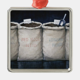 Coffee Sacks 1990 Metal Ornament