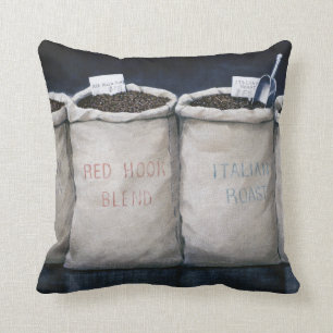 Coffee Sacks 1990 Throw Pillow