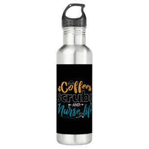 Coffee Scrub And Nurse Life 710 Ml Water Bottle