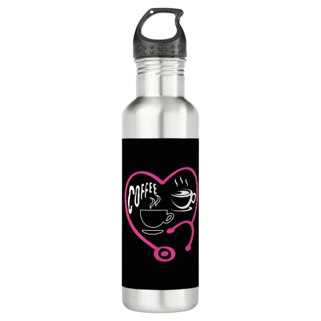 Coffee Scrubs And Rubber Gloves  classique 710 Ml Water Bottle (Front)