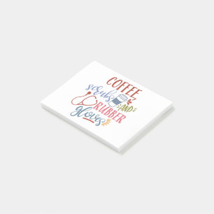 Coffee Scrubs And Rubber Gloves Design For Nurse Post-it Notes