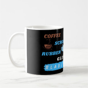 Coffee Scrubs and Rubber Gloves - Lablife Lab Mug