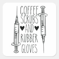 Coffee Scrubs And Rubber Gloves