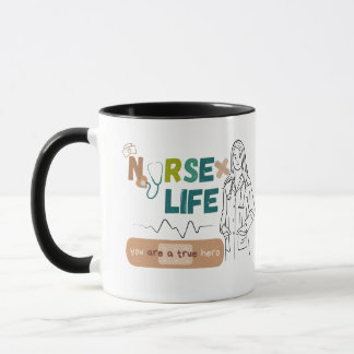 "Coffee, Scrubs, and Saving Lives – Nurse Life Mug