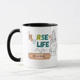 "Coffee, Scrubs, and Saving Lives – Nurse Life Mug