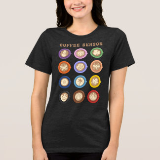Coffee Season, monthly latte art Tri-Blend Shirt