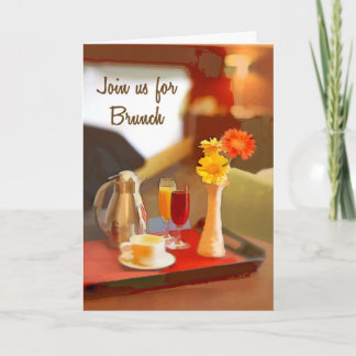 Coffee service on a Tray Join for Brunch Invitation