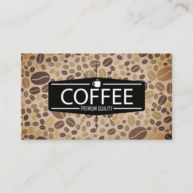 Coffee Shop | Barista Coffee Beans Business Card (Front)
