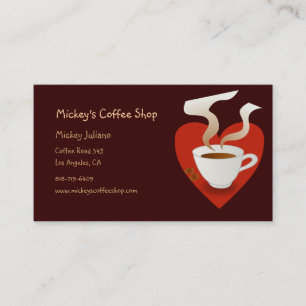 Coffee Shop Business Card