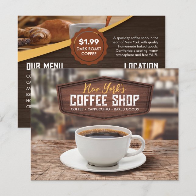 Coffee Shop Cafe Postcard (Front/Back)