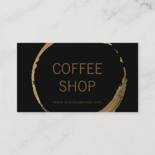 Coffee Shop - coffee stain Business Card
