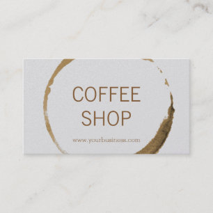 Coffee Shop - coffee stain Business Card