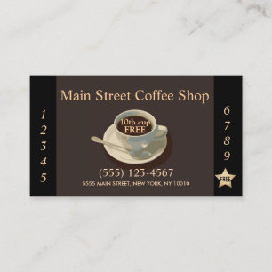Coffee Shop Customer Loyalty Punch Card