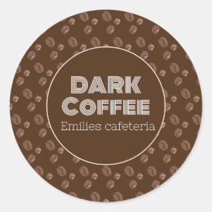 Coffee Shop Flavour Type Restaurant  Classic Round Sticker
