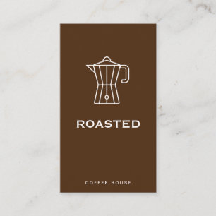 Coffee Shop French Press Barista Business Card