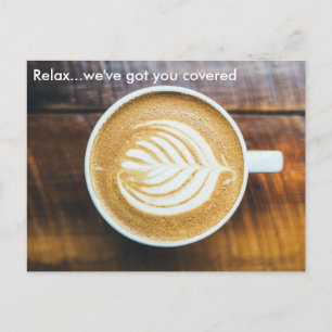 Coffee Shop Latte Custom Advertisment Postcard