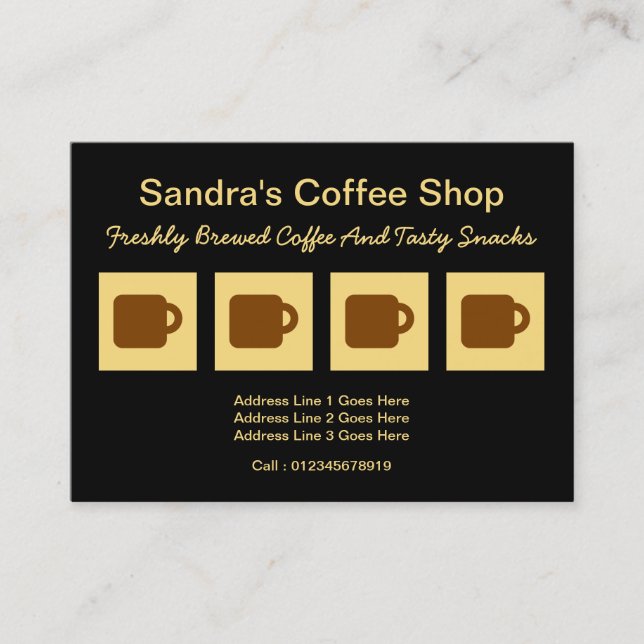 Coffee Shop Loyalty Card (Front)
