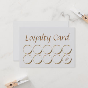 Coffee Shop Loyalty Card - coffee stain