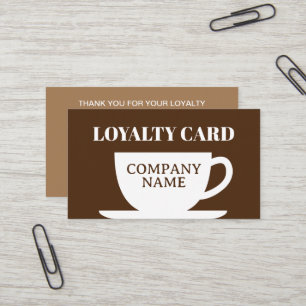 Coffee shop loyalty / punch card template for cafe
