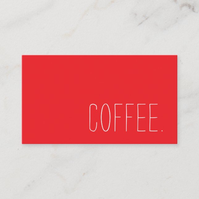 Coffee Shop Loyalty Simple Punch Card (Front)