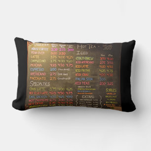 Coffee Shop Menu Board - Throw Pillow