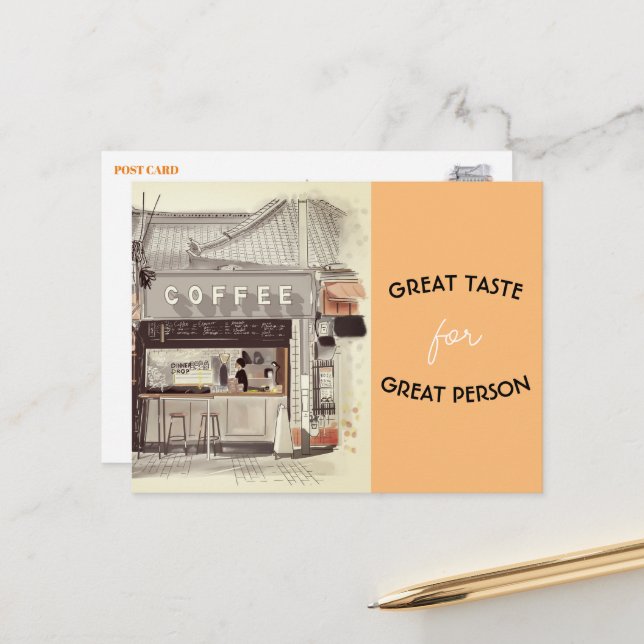 Coffee shop postcard (Front/Back In Situ)
