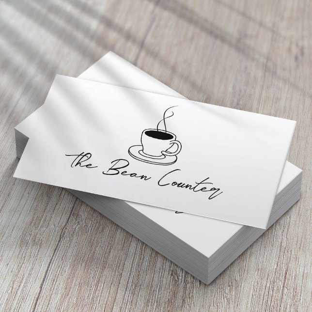 Coffee Shop Professional Minimalist Business Card (Creator Uploaded)