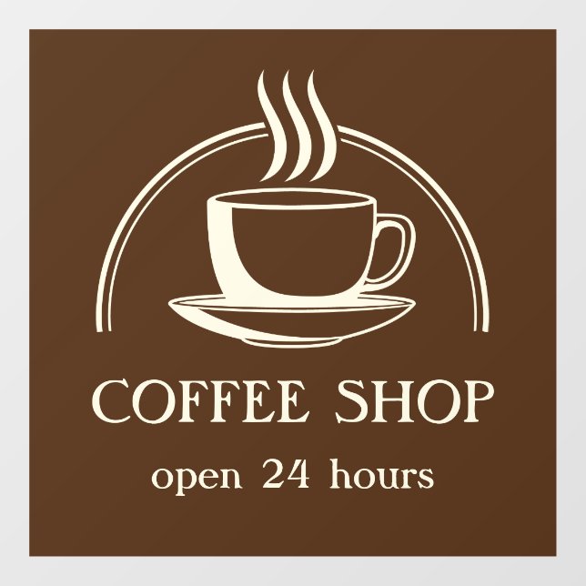 Coffee Shop Window Cling (Sheet)