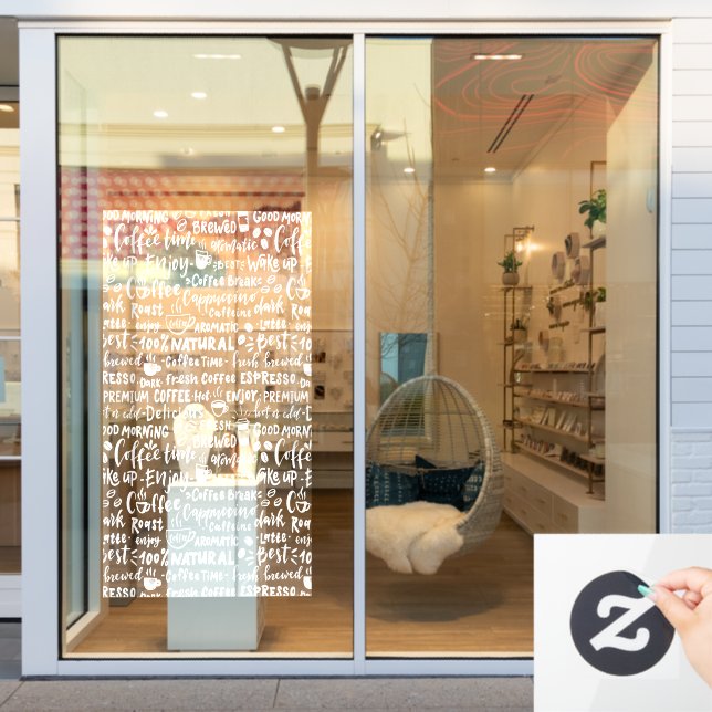 Coffee shop window decals, modern cling (Store Window)