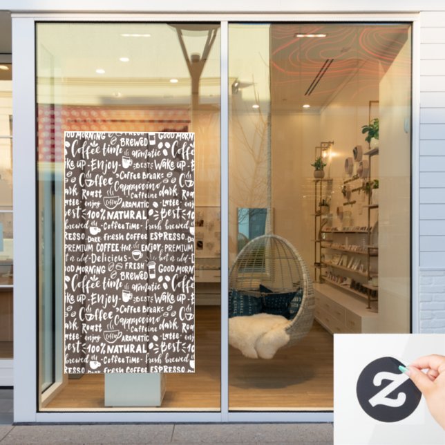 Coffee shop window decals, modern window cling (Store Window)