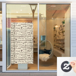 Coffee shop window decals, modern window cling