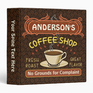 Coffee Shop with Mug Create Your Own Personalized Binder