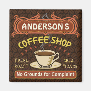 Coffee Shop with Mug Create Your Own Personalized Magnet