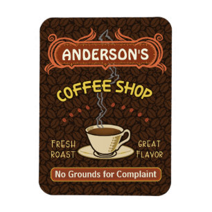 Coffee Shop with Mug Create Your Own Personalized Magnet