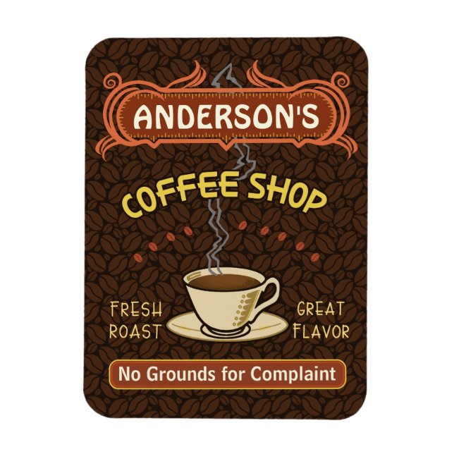 Coffee Shop with Mug Create Your Own Personalized Magnet (Vertical)