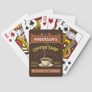 Coffee Shop with Mug Create Your Own Personalized Playing Cards