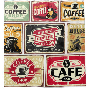 Coffee signs and labels collection. Retro and vint