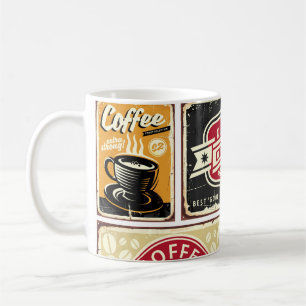 Coffee signs and labels collection. Retro and vint Mug