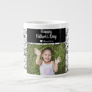 Coffee Simple Elegant Modern Fathers Day Photo Large Coffee Mug