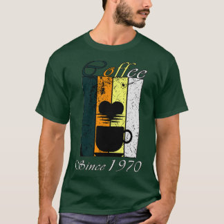 Coffee Since 1970 Retro coffee Birthday Gift T-Shirt