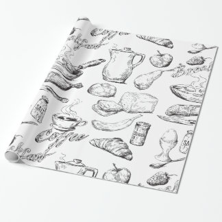 Coffee Sketch Wrapping Paper