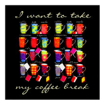 Coffee Slang Mug Art poster