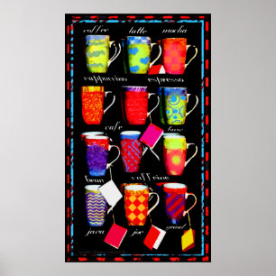 Coffee Slang Mug Art poster