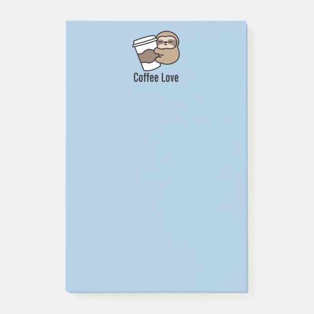 Coffee Sloth Post-it Notes (Front)