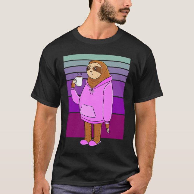coffee sloth T-Shirt (Front)