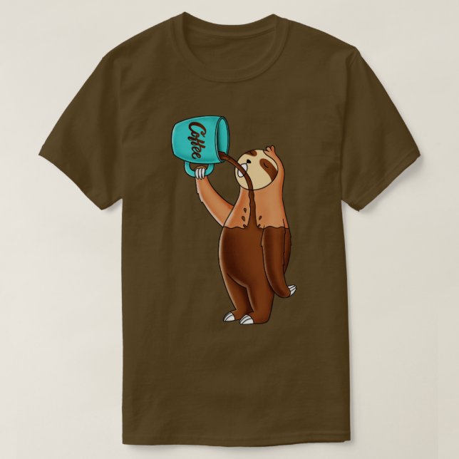 Coffee Sloth T-Shirt (Design Front)