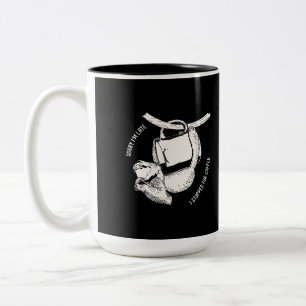 Coffee Sloth (white) Two-Tone Coffee Mug