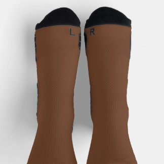 Coffee Solid Plain Colour Socks