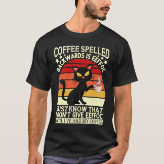 Coffee spelled backwards is eeffoc drinker Barista T-Shirt