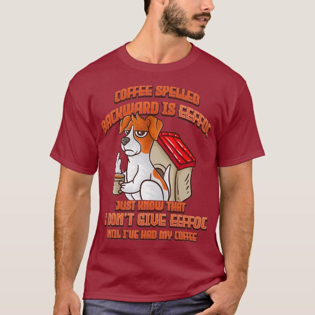 Coffee Spelled Backwards Is Eeffoc Funny Jack T-Shirt (Front)